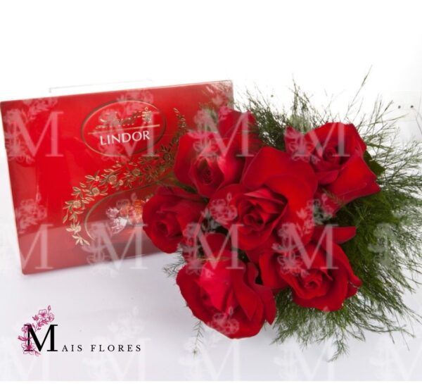 Rosas premium  exportação e chocolates lindor