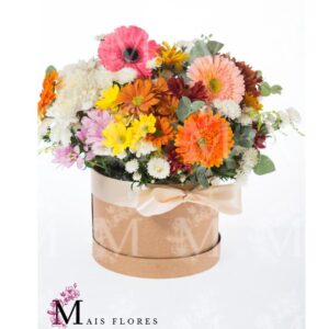 Box Kraft flores campestres sortidas.