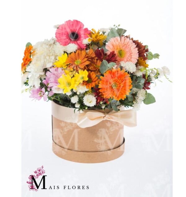 Box Kraft flores campestres sortidas.