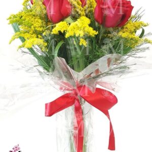 Delicadeza em Rosas  no vidro