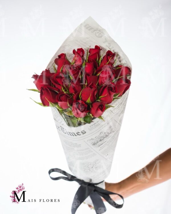Ramalhete de 20 Rosas nacionais vermelhas